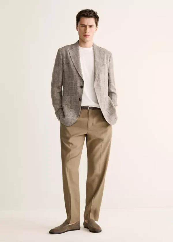 27018278-98-001 Slim-fit Prince of Wales checkered blazer