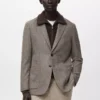 Slim fit wool blend blazer
